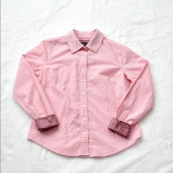 Vineyard Vines Tops - Vineland Vines plaid pink shirt SZ S
